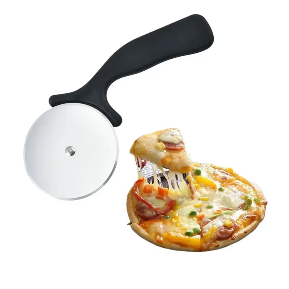 Nuevos cortadores de pizza, accesorios de cocina, acero inoxidable, rodillo cortador de repostería, cuchillo para pizza, rueda cortadora de galletas y pasteles, tijeras de corte