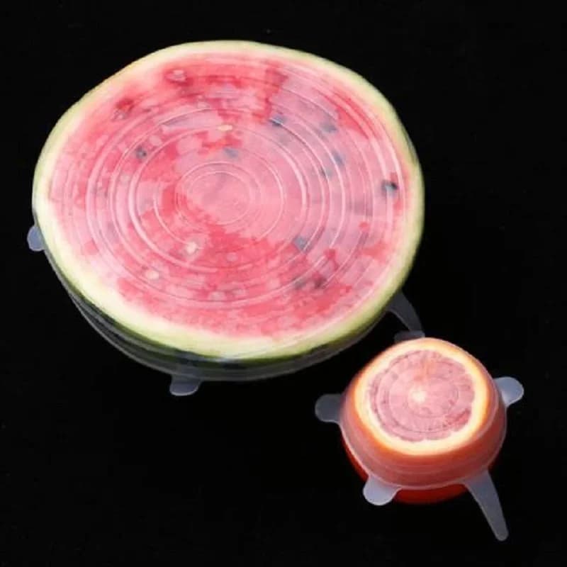 6 piezas de tapas de silicona extensibles, cubiertas para cuencos de alimentos, cubiertas reutilizables para conservar alimentos, tapa retráctil multifuncional para mantener la frescura