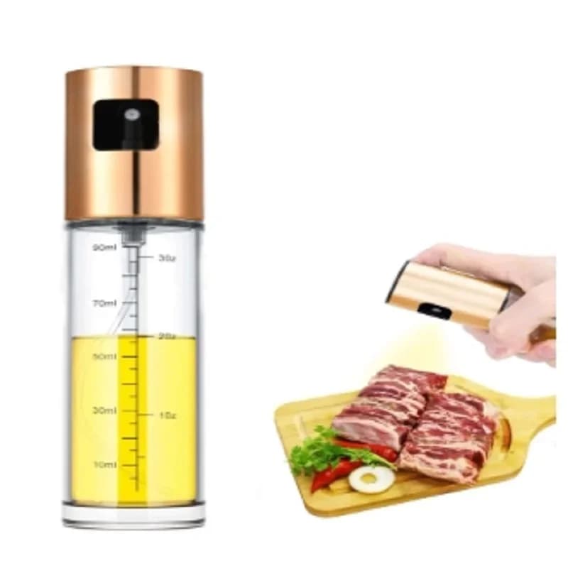 1pc 100/200/300/500ml Aceitera en spray para cocina, botella pulverizadora de aceite de oliva comestible, depósito de aceite en niebla para freidora de aire