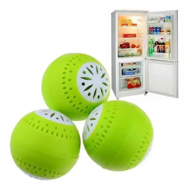 Desodorante para refrigerador de 3 piezas/juego, bolas eliminadoras de olores con carbón activo, producto de limpieza doméstica para cocina