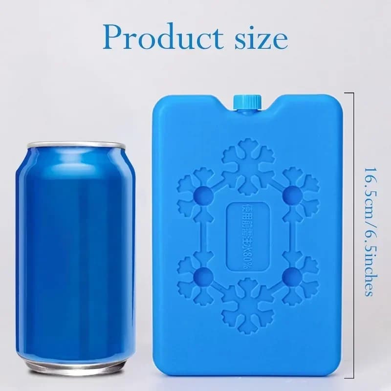 Acumulador de frío reutilizable portátil - Bloque de hielo rellenable para conservación de alimentos frescos