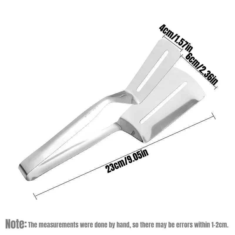 1/2/4Pcs Pinzas de acero inoxidable para bistec, espátula multifuncional, pinzas de cocina de doble cara para pescado, carne, pizza y herramientas de repostería