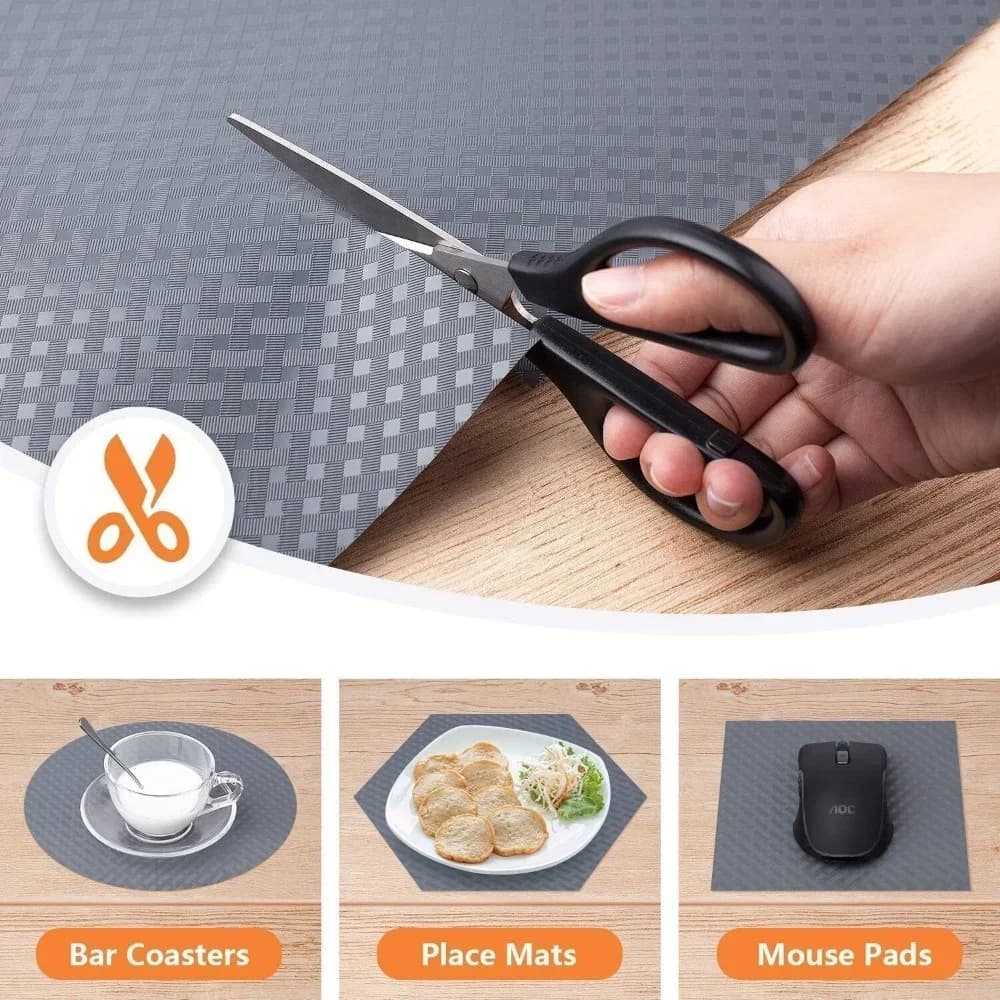 Protector antideslizante para estantes y cajones, organizador impermeable para armarios de cocina