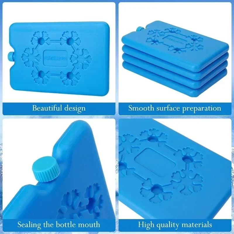 Acumulador de frío reutilizable portátil - Bloque de hielo rellenable para conservación de alimentos frescos