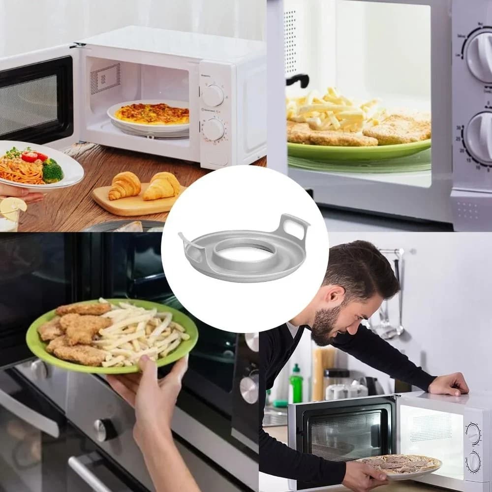 Nueva bandeja para microondas antideformación, suministros de cocina para el hogar, soporte de PP para platos de microondas para cuencos, fácil de limpiar, soporte para vapor