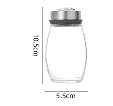 NUEVO juego de tarro de vidrio para una botella y estante para especias, botellas de vidrio para condimentos, azúcar, pimienta, saleros, soporte para cocina