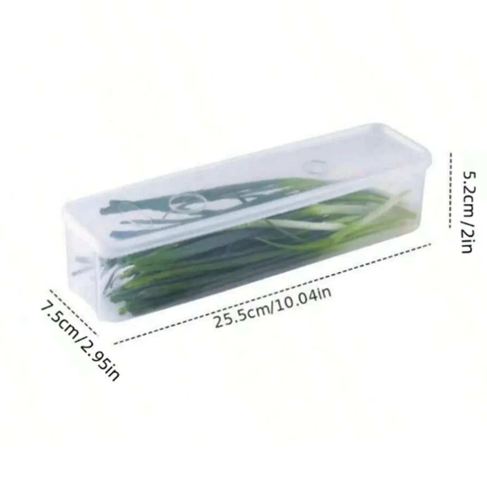 1/2/4Pcs Cajas de almacenamiento para refrigerador con tapa Caja de conservación fresca de plástico para cocina, cebollines, cilantro, huevos, fideos, recipiente sellado