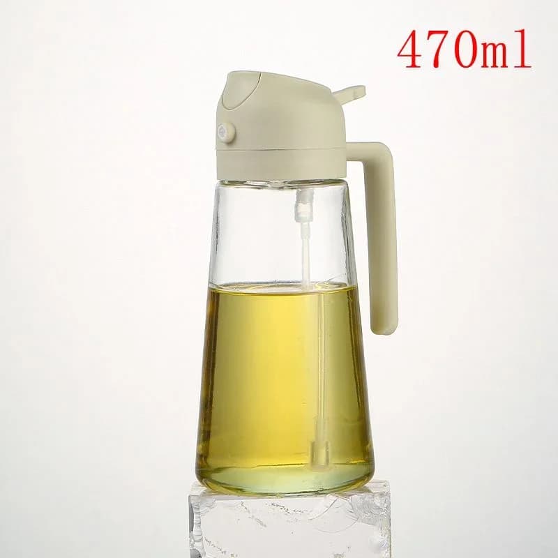 1pc 100/200/300/500ml Aceitera en spray para cocina, botella pulverizadora de aceite de oliva comestible, depósito de aceite en niebla para freidora de aire