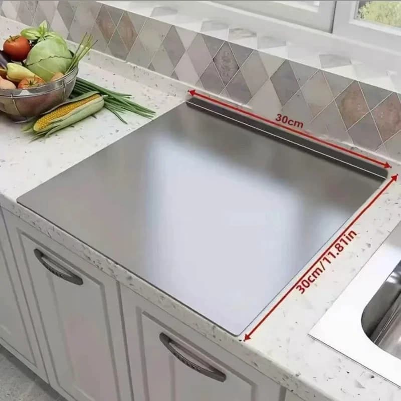 Tabla de cortar grande plegable de acero inoxidable, herramientas de cocina, barbacoa, artículos de cocina, accesorios de cocina para uso doméstico y exterior