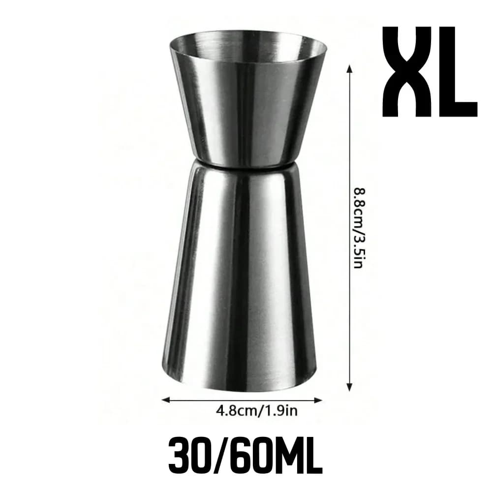 Vaso medidor de acero inoxidable, jigger, medidor doble para cócteles, botella medidora de alcohol, herramienta de bar para fiestas