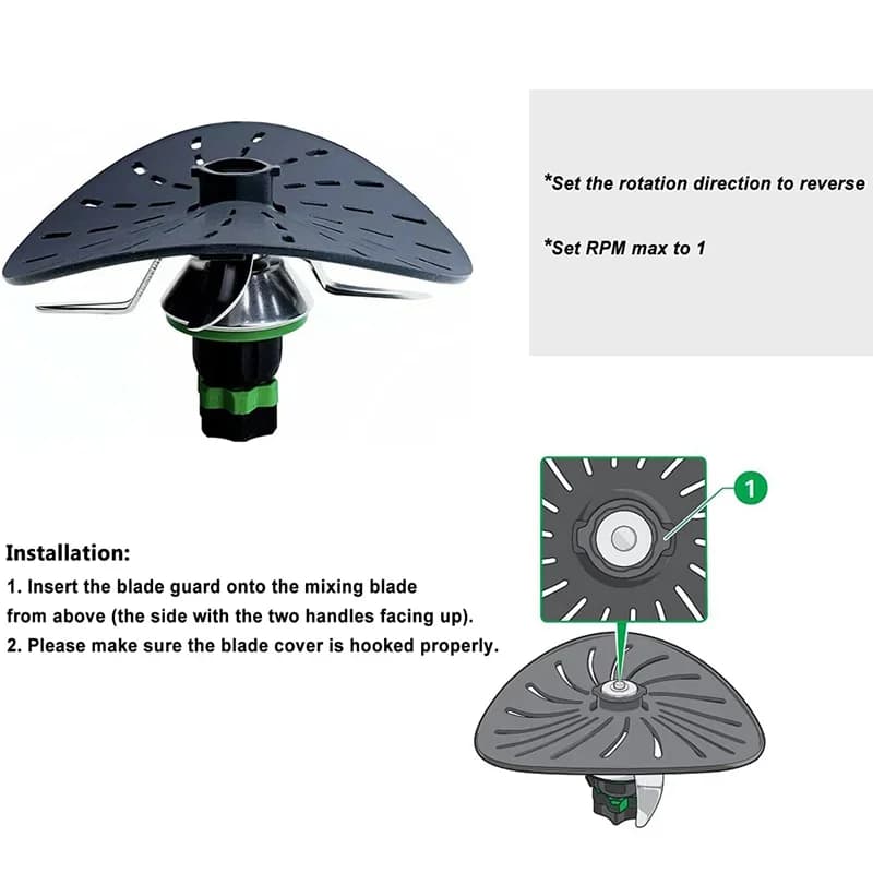 Cubierta innovadora de nylon para cuchilla, protector de cuchilla compatible con Vorwerk Thermomix BIMBY TM5 TM6 TM31 para cocina