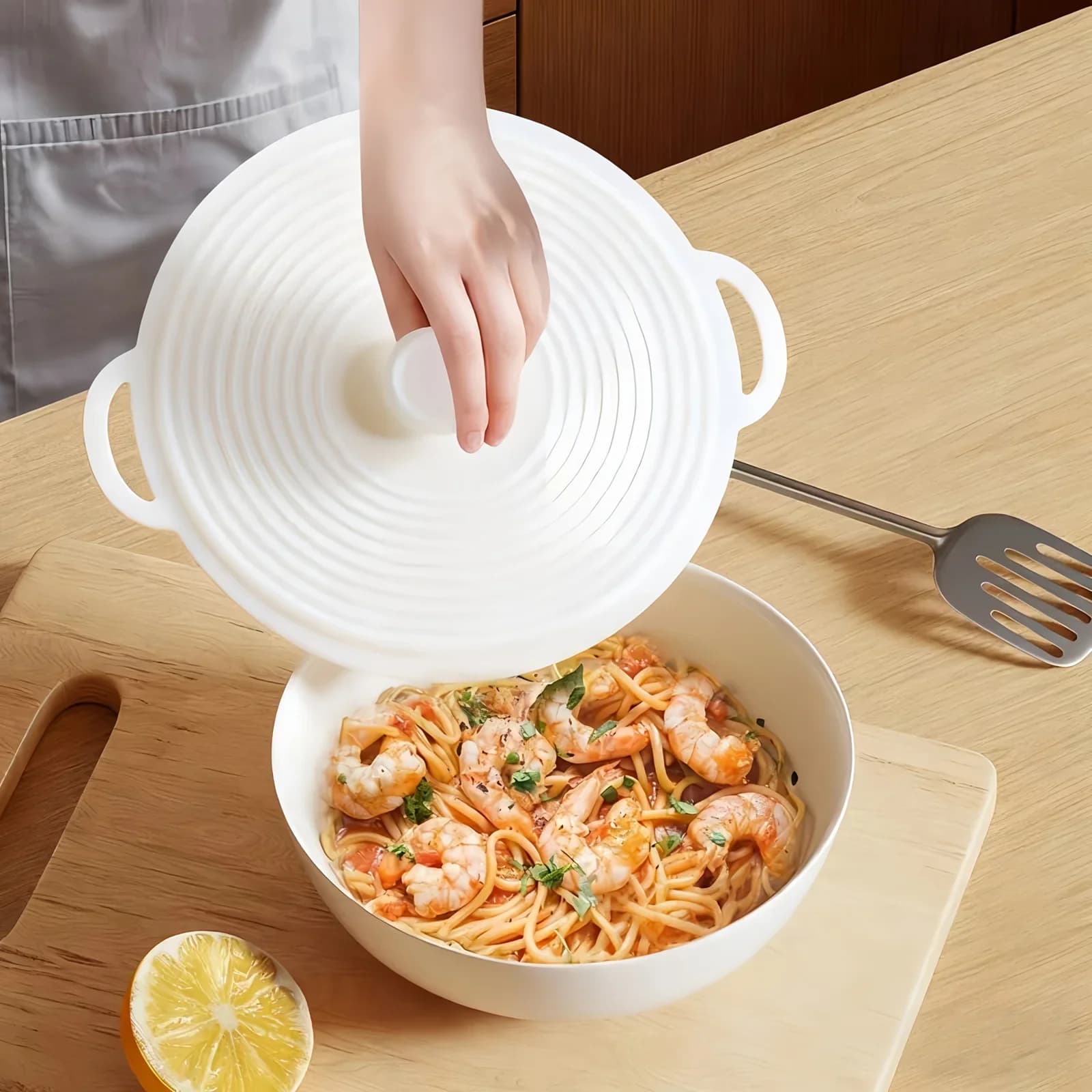 Juego de 3/6 tapas de silicona con doble asa, tapa para olla resistente al calor, cubierta antisalpicaduras para microondas, reutilizable para cuencos, platos y sartenes