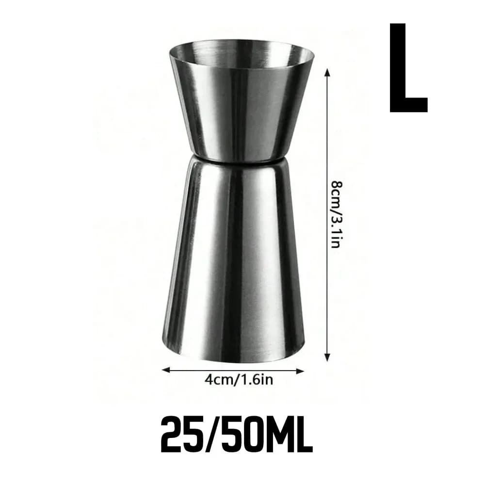 Vaso medidor de acero inoxidable, jigger, medidor doble para cócteles, botella medidora de alcohol, herramienta de bar para fiestas