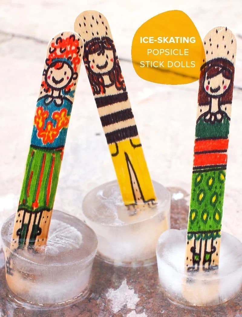 Leeseph Palitos para manualidades, palitos para helado de madera, palito de polo de 11.4cm de largo, para postres helados, resina, herramientas de manualidades