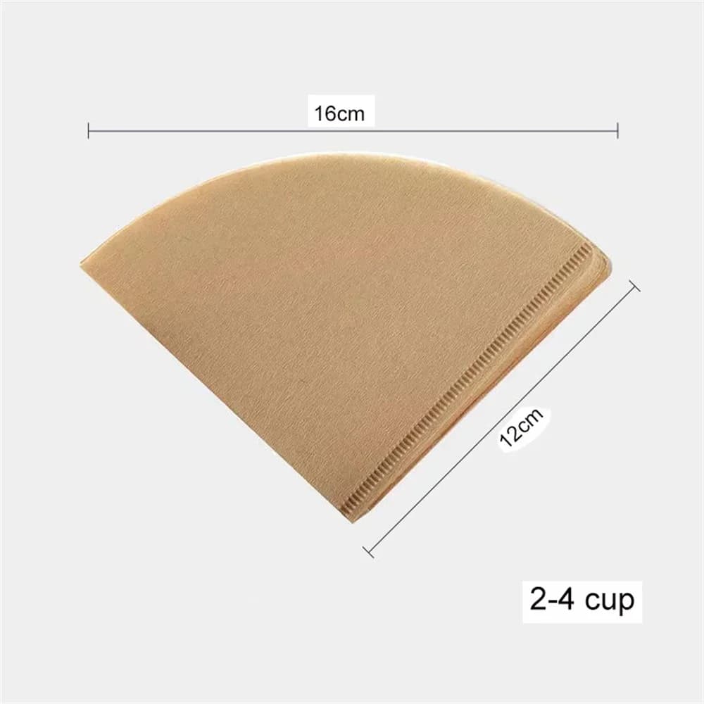 40/100Pcs papel de filtro de café en forma de V, sin blanquear, desechable, grado alimentario, filtros V60 para café de vertido y café de goteo