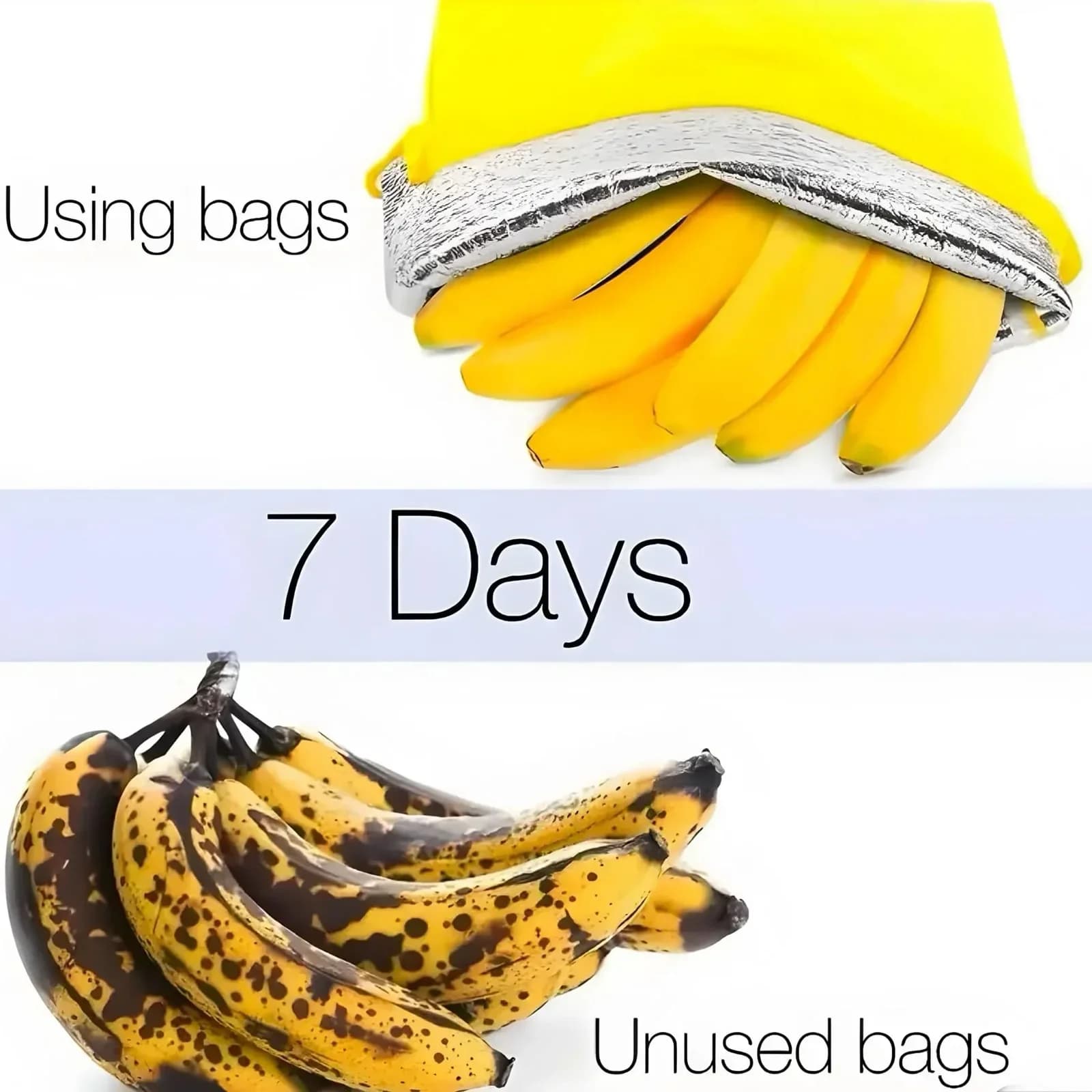 1/2/3/5pcs bolsas de almacenamiento para plátanos amarillos, bolsa para guardar lechuga, previene el olor, mantiene la frescura 2 semanas, bolsas aislantes de film de aluminio