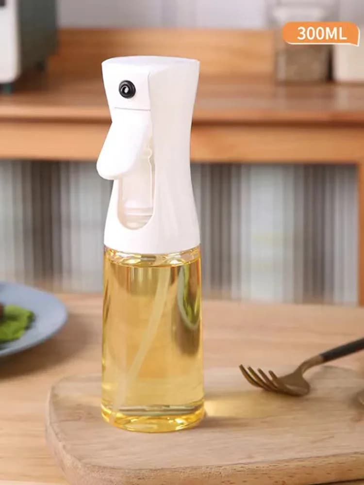 1pc 100/200/300/500ml Aceitera en spray para cocina, botella pulverizadora de aceite de oliva comestible, depósito de aceite en niebla para freidora de aire