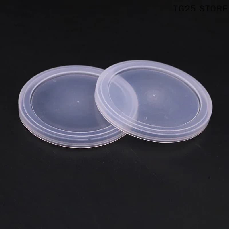 5Pcs Tapa de lata transparente portátil de ABS reutilizable para conservación de alimentos, tapa para latas, suministros domésticos para mascotas