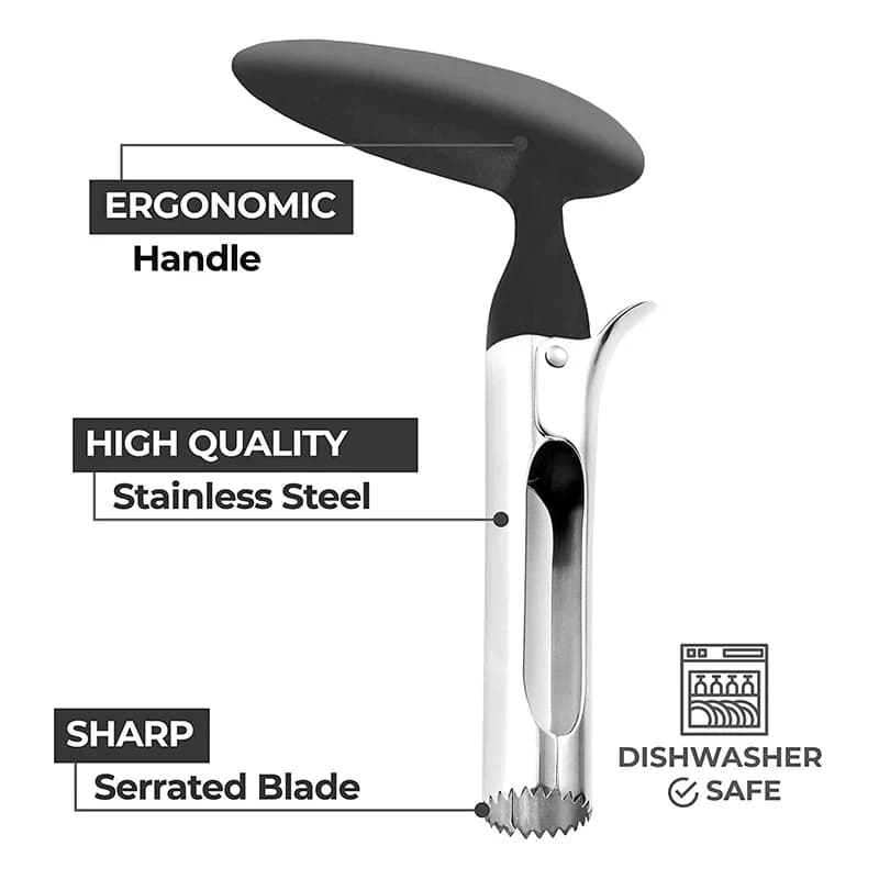 Descorazonador de manzanas premium de acero inoxidable, herramienta para quitar el corazón de manzanas y peras, cortador de frutas, saca semillas, cuchillo rebanador, utensilios de cocina para verduras