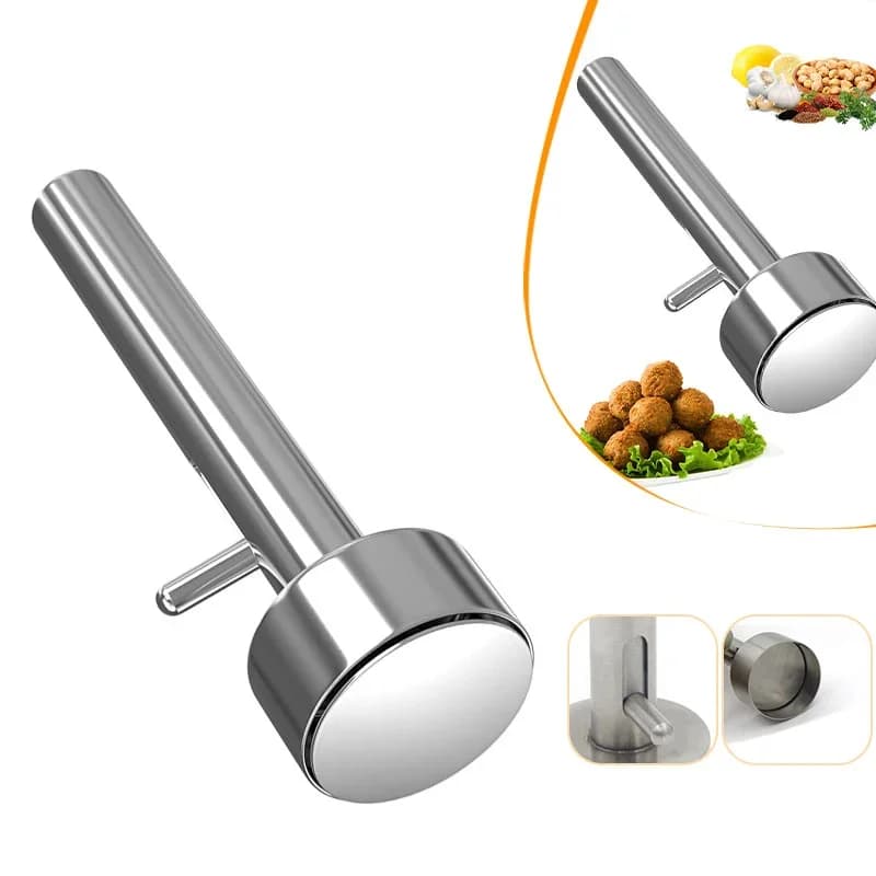 Molde cuchara para falafel y albóndigas de acero inoxidable - Utensilio profesional antiadherente