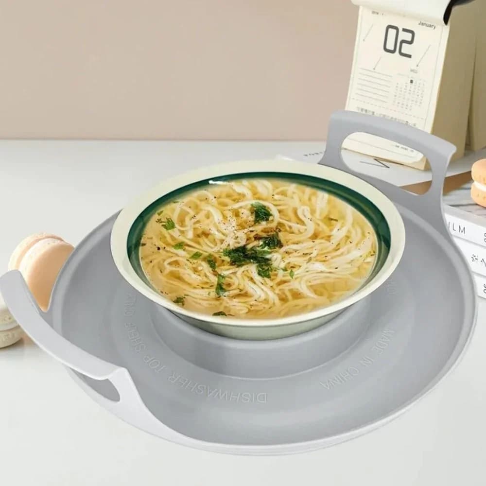 Nueva bandeja para microondas antideformación, suministros de cocina para el hogar, soporte de PP para platos de microondas para cuencos, fácil de limpiar, soporte para vapor