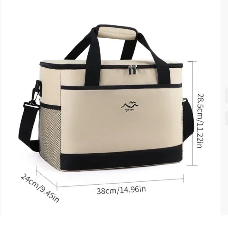Bolsa de almuerzo aislante cuadrada de gran capacidad, bolso cruzado minimalista para conservar frescura, para uso al aire libre