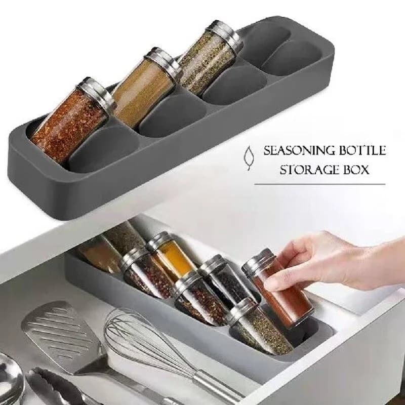 Bandeja de almacenamiento para cubiertos de cajón de cocina, soporte para cuchillos, organizador de utensilios de mesa, recipiente para frascos de especias, bloque y estante para cuchillos