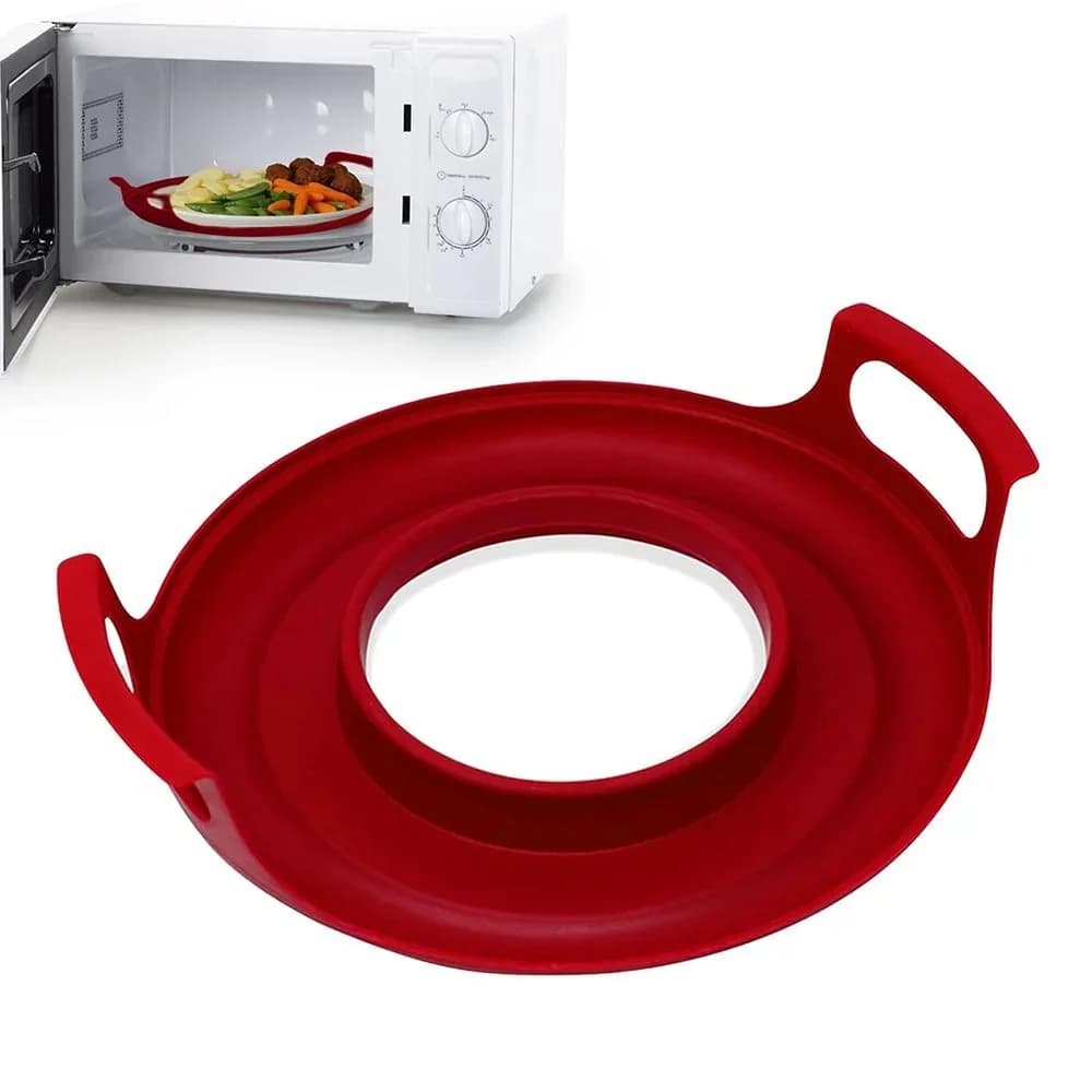 Nueva bandeja para microondas antideformación, suministros de cocina para el hogar, soporte de PP para platos de microondas para cuencos, fácil de limpiar, soporte para vapor
