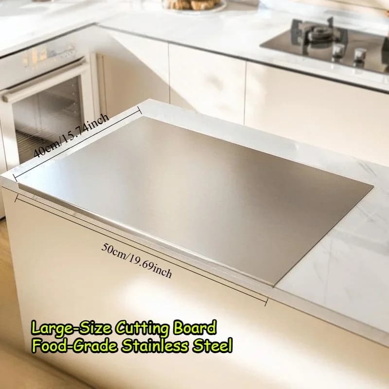 Tabla de cortar grande plegable de acero inoxidable, herramientas de cocina, barbacoa, artículos de cocina, accesorios de cocina para uso doméstico y exterior