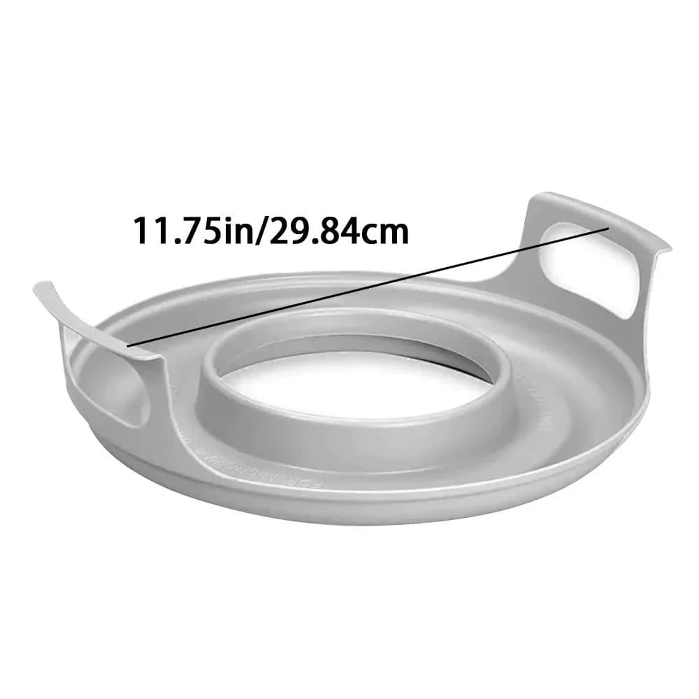 Nueva bandeja para microondas antideformación, suministros de cocina para el hogar, soporte de PP para platos de microondas para cuencos, fácil de limpiar, soporte para vapor