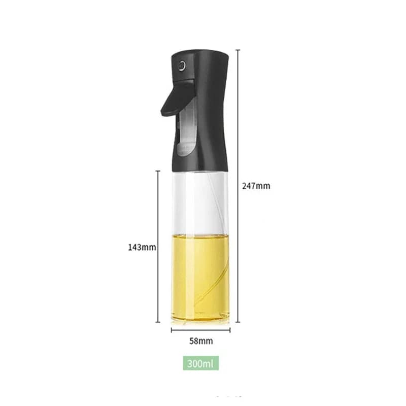 1pc 100/200/300/500ml Aceitera en spray para cocina, botella pulverizadora de aceite de oliva comestible, depósito de aceite en niebla para freidora de aire