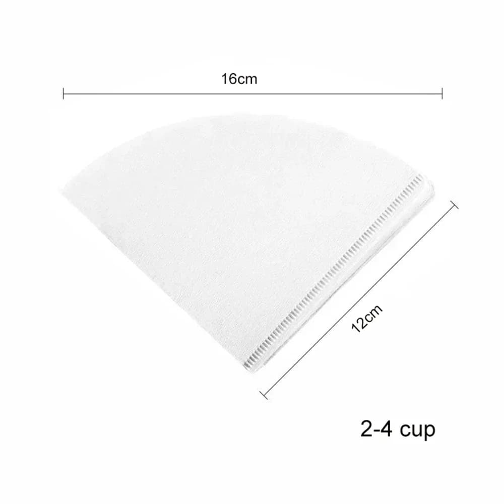 40/100Pcs papel de filtro de café en forma de V, sin blanquear, desechable, grado alimentario, filtros V60 para café de vertido y café de goteo