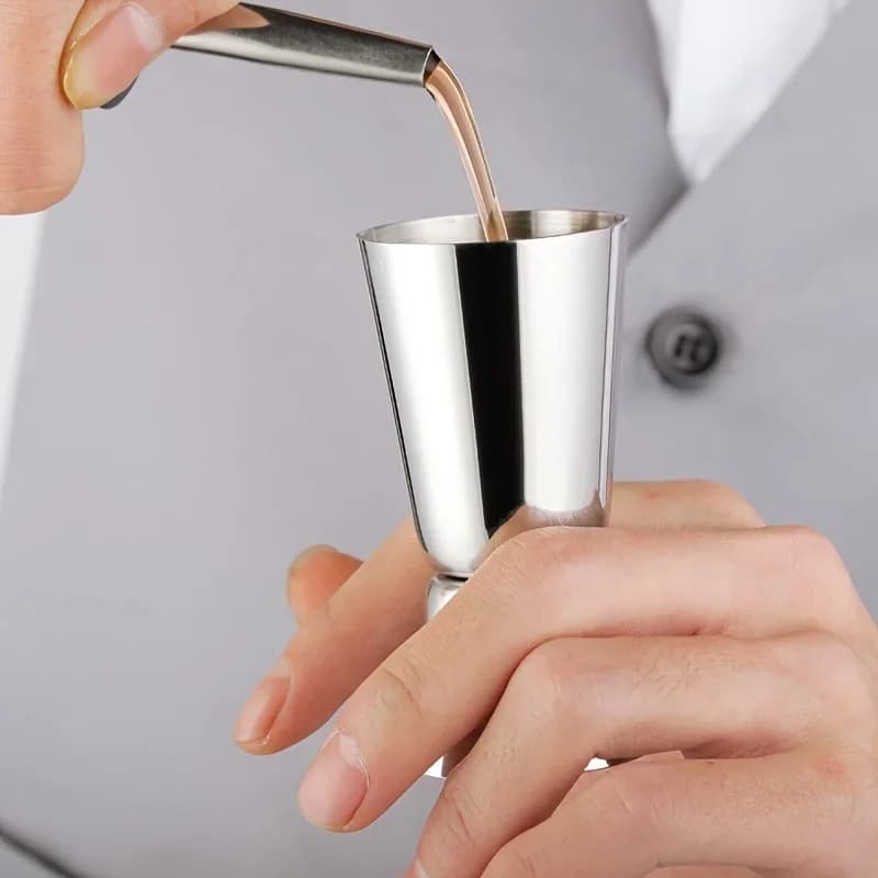 Vaso medidor de acero inoxidable, jigger, medidor doble para cócteles, botella medidora de alcohol, herramienta de bar para fiestas