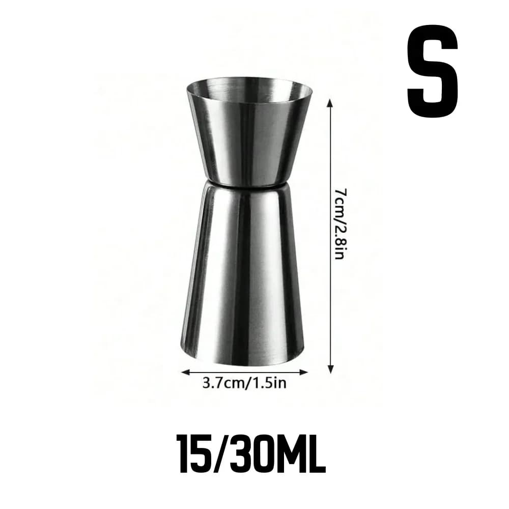 Vaso medidor de acero inoxidable, jigger, medidor doble para cócteles, botella medidora de alcohol, herramienta de bar para fiestas
