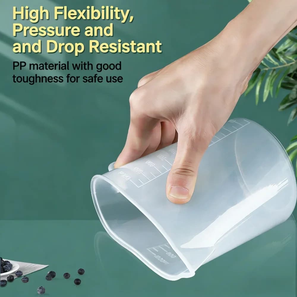 Vaso medidor de plástico alimentario resistente al calor 100-5000ml con escala graduada