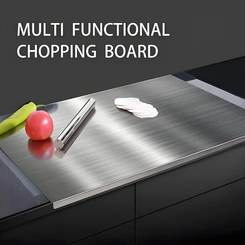 Tabla de cortar grande plegable de acero inoxidable, herramientas de cocina, barbacoa, artículos de cocina, accesorios de cocina para uso doméstico y exterior