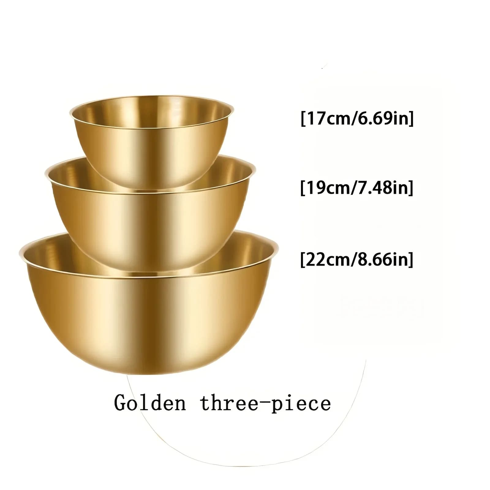Juego de 3 cuencos de mezcla de acero inoxidable, cuenco grande para ensalada, amasado de masa, accesorios de cocina y artículos para el hogar