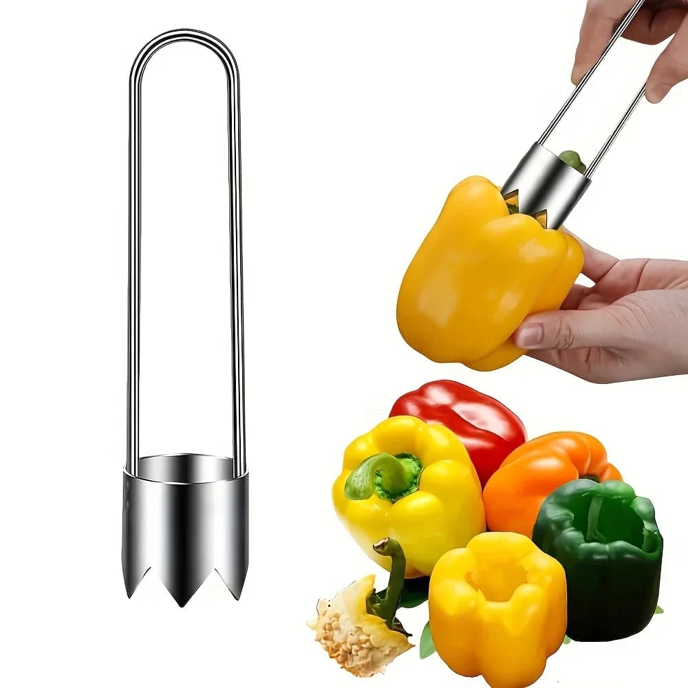 Herramienta descorazonadora de acero inoxidable de 1/2/3 piezas - para frutas y verduras como manzanas, pimientos, tomates | extracción fácil del corazón | duradera