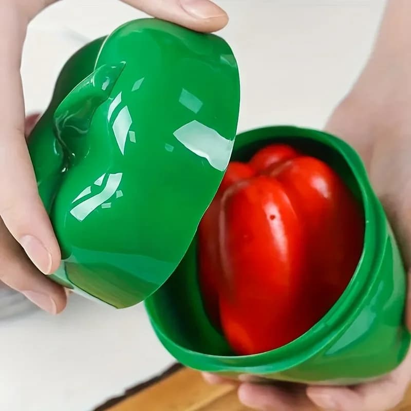 Caja para alimentos de plástico sellada, organizador creativo, contenedor crisper para verduras, cebolla, ajo, pimiento verde, almacenamiento fresco, utensilio de cocina