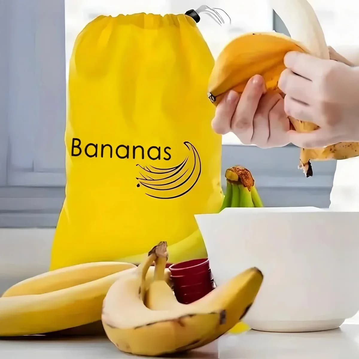 1/2/3/5pcs bolsas de almacenamiento para plátanos amarillos, bolsa para guardar lechuga, previene el olor, mantiene la frescura 2 semanas, bolsas aislantes de film de aluminio