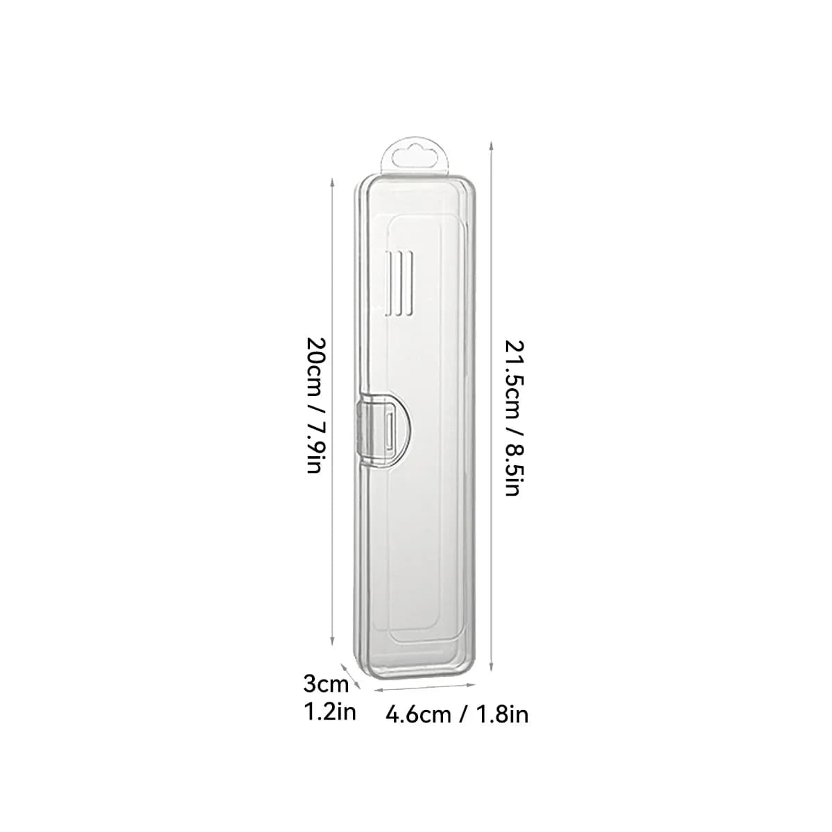 Caja portátil transparente para cubiertos Caja de almacenamiento para cubiertos de viaje con tapa abatible a prueba de polvo para palillos, tenedores y cucharas