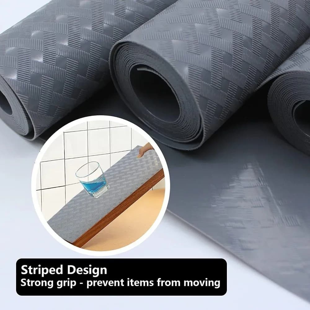 Protector antideslizante para estantes y cajones, organizador impermeable para armarios de cocina