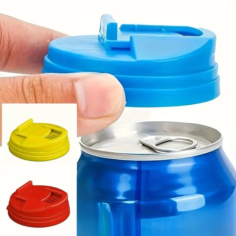 Cubiertas para latas de bebida 3/6pcs, tapas de sellado reutilizables de plástico para refresco y cola, tamaño estándar, protectores de latas a prueba de fugas, accesorios para bebidas