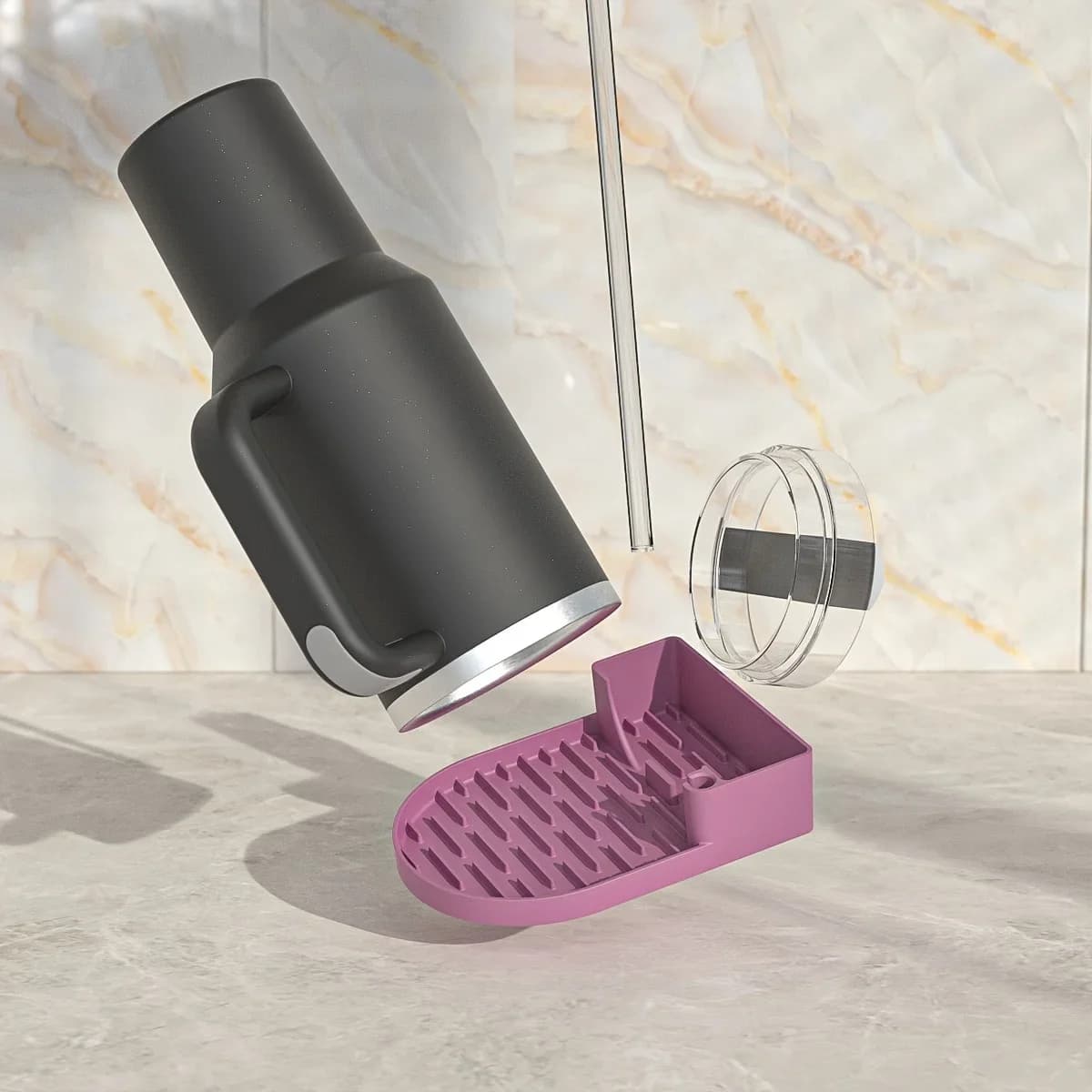 Soporte de secado para vasos de alta calidad de silicona, estación de secado para vasos para limpiar y guardar tazas, soporte para vasos de agua