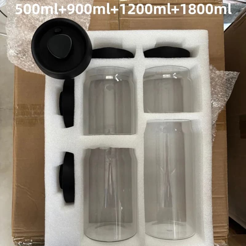 Tarro de café de gran capacidad con tapa negra, almacenamiento manual al vacío y a prueba de humedad, tarro sellado de vidrio para té, café y granos de café para cocina