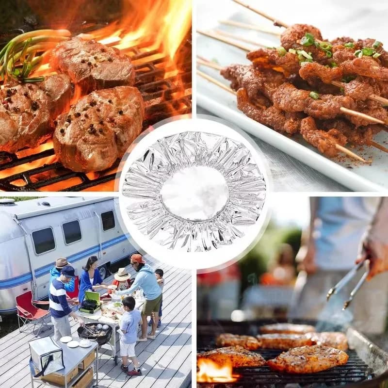 10-60 piezas de cubiertas reutilizables de papel de aluminio para cuencos, aislamiento térmico y conservación del calor, aptas para horno, comida para llevar y picnic