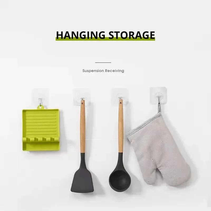 [Más vendidos] 1 pieza soporte para espátula, soporte para tapa de olla, estante para encimera, soporte para cuchara, bandeja para cuchara de sopa, porta palillos
