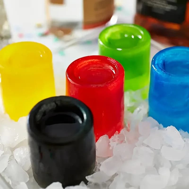 Molde de silicona para cubitos de hielo de cuatro cavidades, molde creativo redondo en forma de vaso para whisky, cerveza, herramientas de cocina y bar