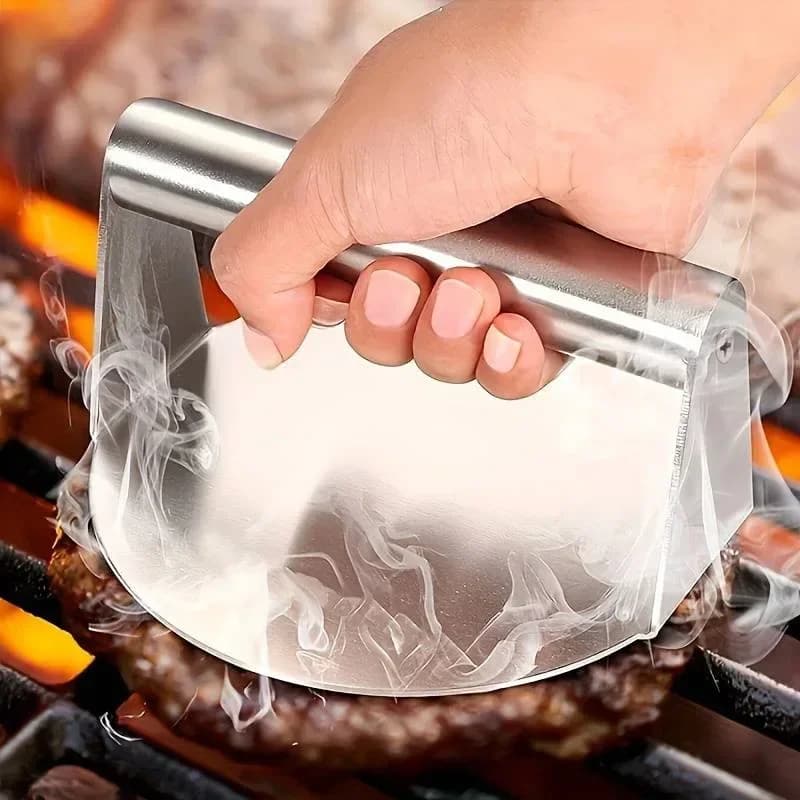 Nueva prensa para hamburguesas Smash de acero inoxidable | molde resistente para formar y aplastar hamburguesas para barbacoa, parrilla y cocina (antiadherente)