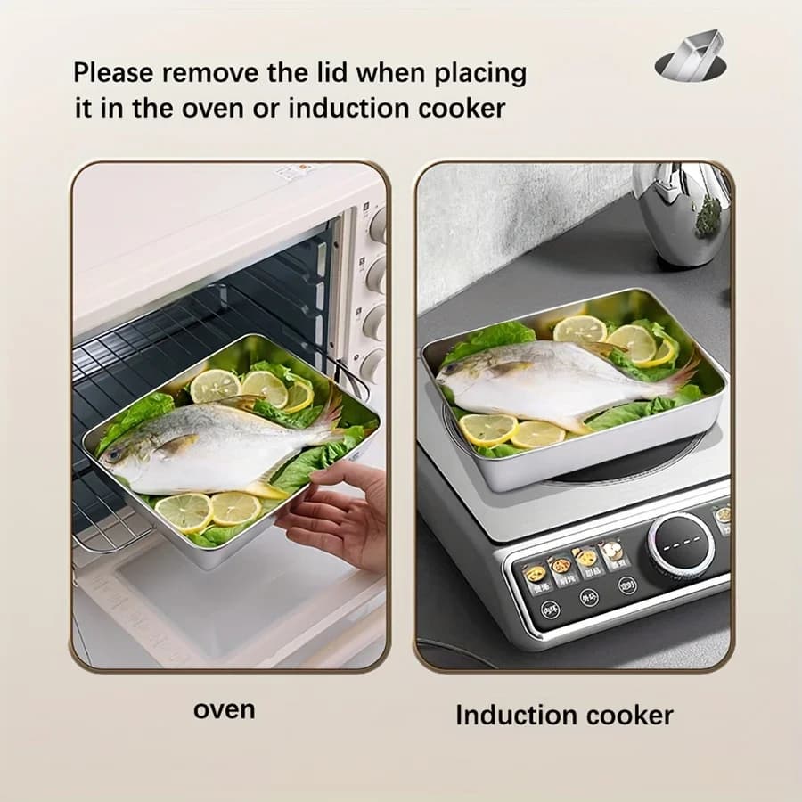 Juego de 3 recipientes de almacenamiento de alimentos de acero inoxidable - Organizadores de cocina herméticos sin BPA para frigorífico/despensa/alimentos secos